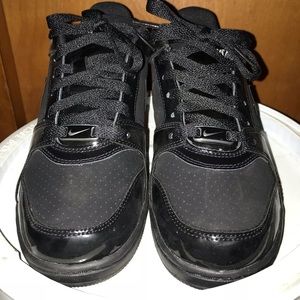 Black suede and leather Nike